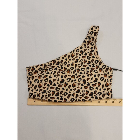 NWT Ryderwear Adapt One Shoulder Sports Bra Small Leopard Removable Padding - Picture 4 of 8